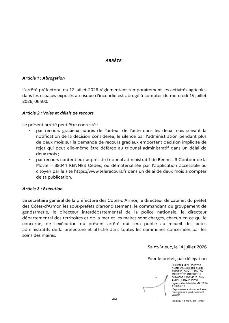 Arreté prefectoral 15072026 2