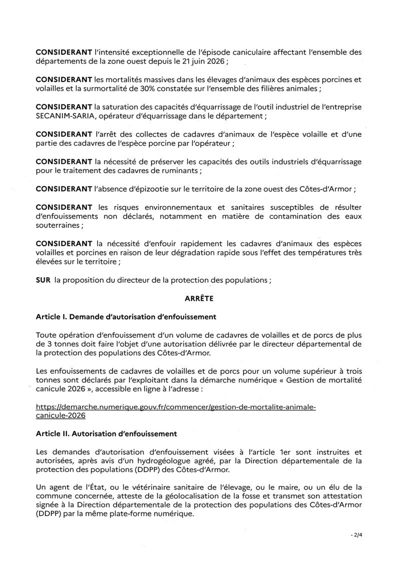 autorisations temporaires d'enfouissement 2