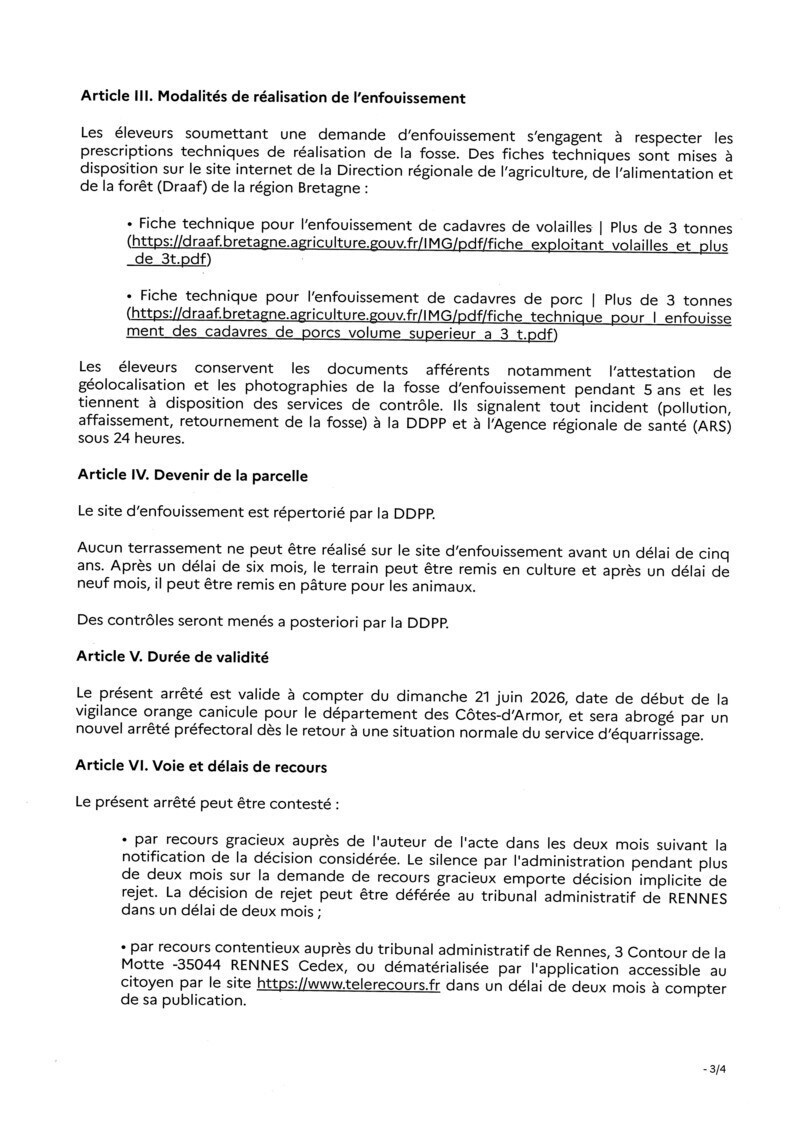 autorisations temporaires d'enfouissement 3