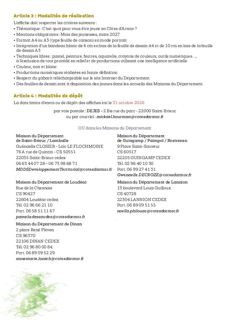 Mois de la jeunesse_Reglement 2