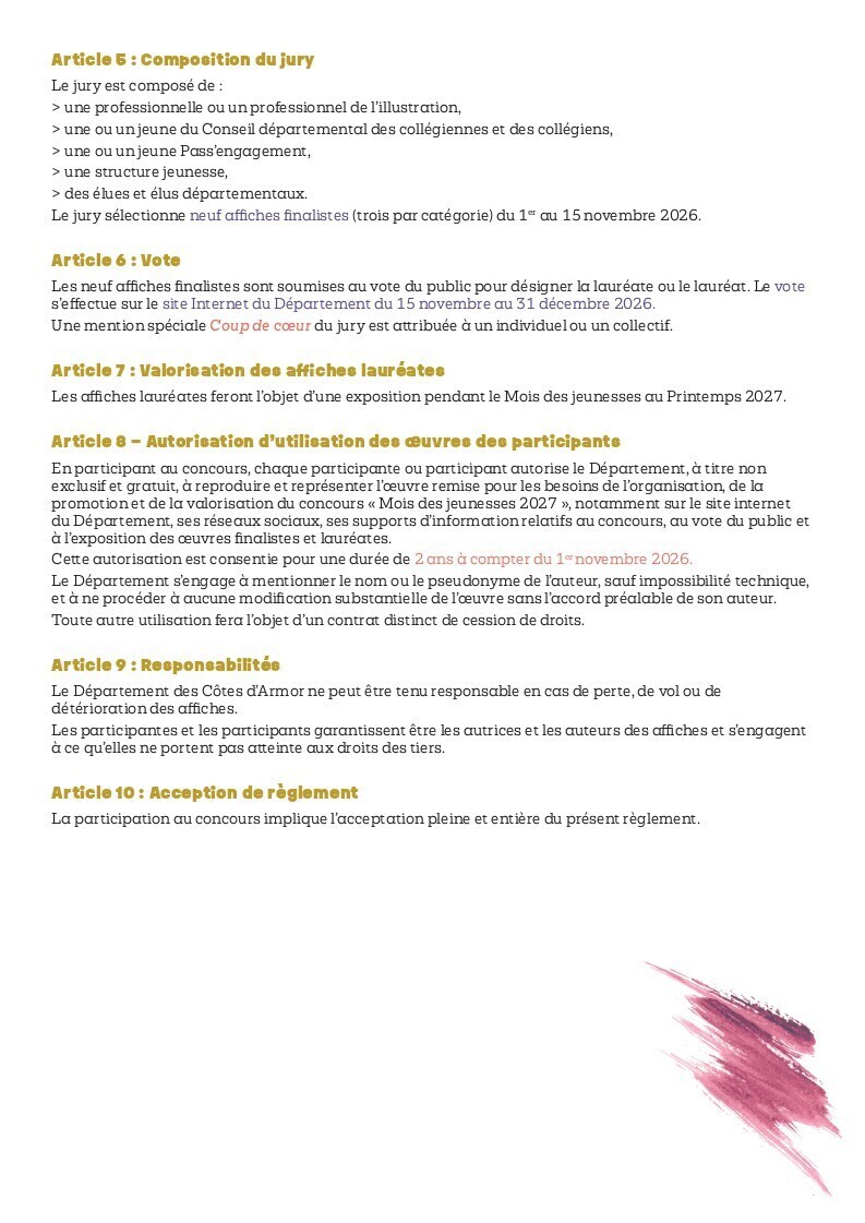Mois de la jeunesse_Reglement 3