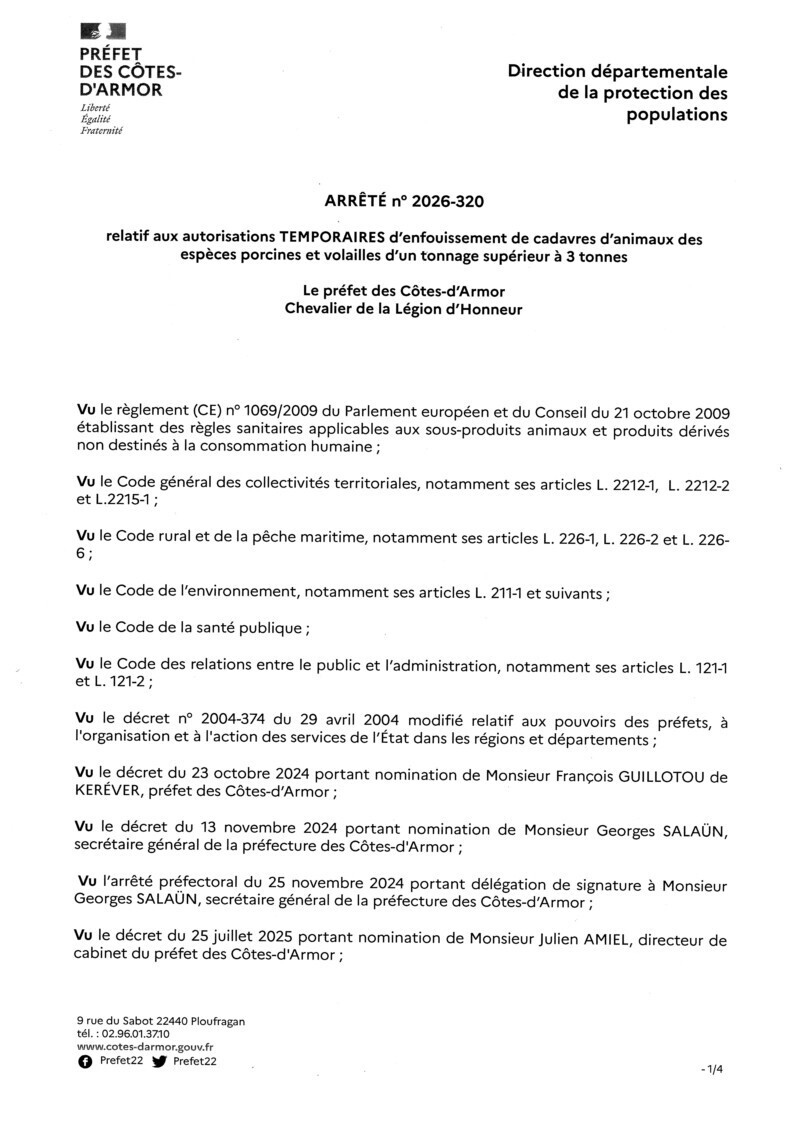 autorisations temporaires d'enfouissement 1