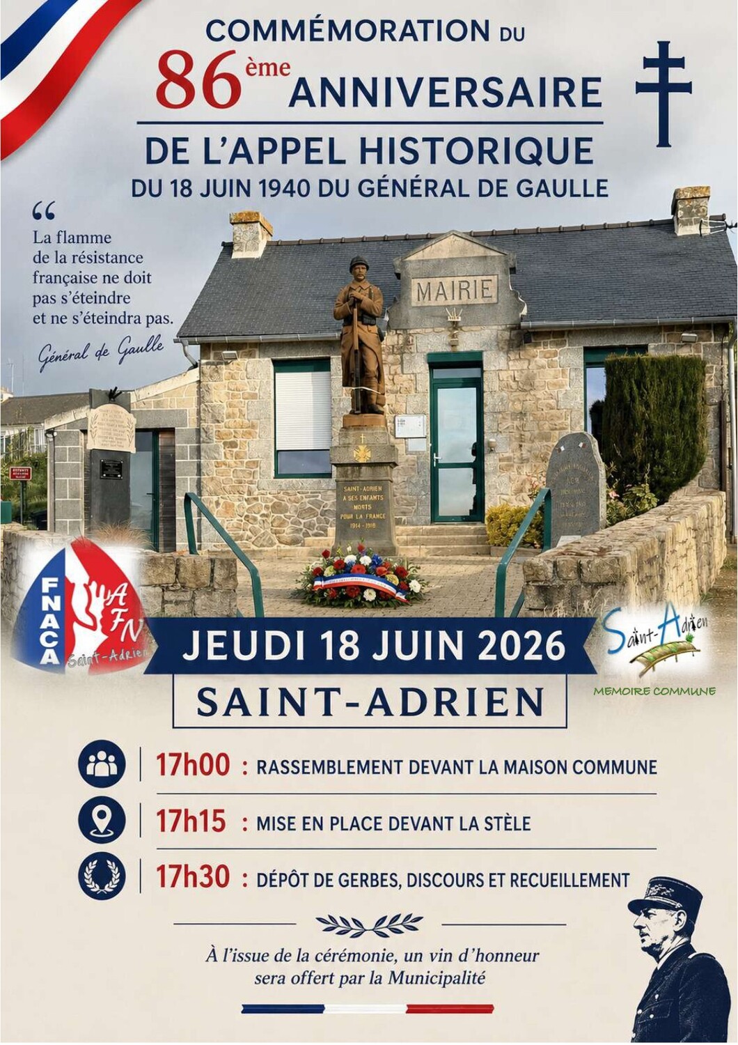 commémoration du 18 juin 2026