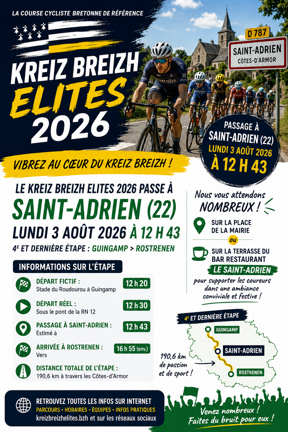 passage de la Kreiz Breizh Elites à SAINT-ADRIEN