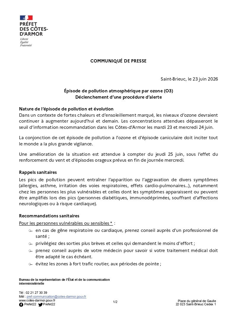 pollution Ozone et la situation en cours
